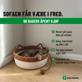 Instinktkorgen kattebed i bomullstau med katt, sofaen får være i fred