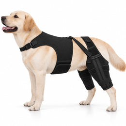Soldahl® Lunkro dobbel knebeskytter med sele for hund | støtte for begge bakbeina
