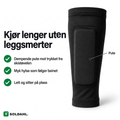 Kjør lenger uten vondt i leggene, svart Støvelro med dempende pute