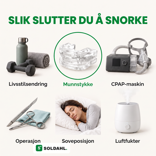 Slik slutter du å snorke, munnstykke