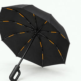 Soldahl® Stormparaply vindsterk automatisk paraply med krok | spretter tilbake i vinden