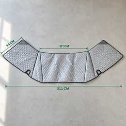 Soldahl® Rutvakt utvendig termobeskyttelse for bobil 211 x 171 cm | frontrute og begge sideruter, 90 cm sideklaffer