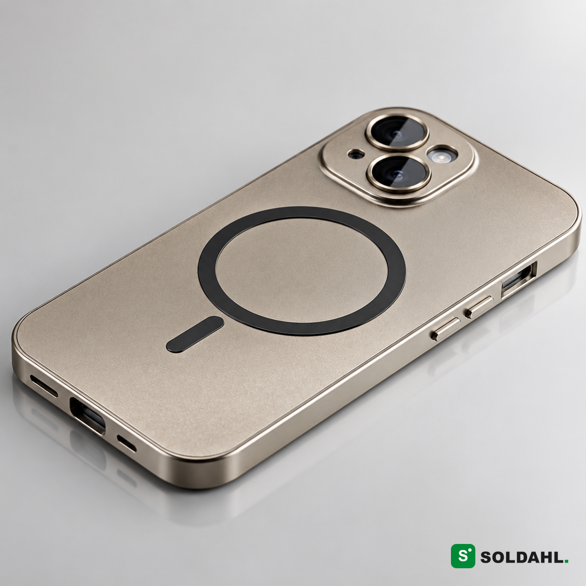 Soldahl Rustning MagSafe-deksel, Titanium Gold