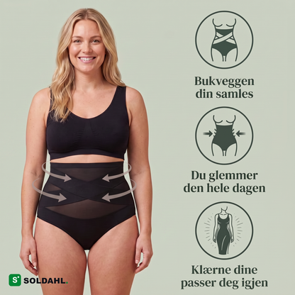 Slik fungerer Bellina: kryssede 360-bånd samler magen, sitter på plass hele dagen