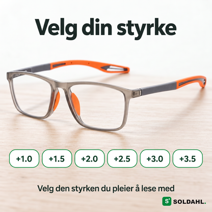 Bytfri lesebriller og de seks styrkene fra +1.0 til +3.5