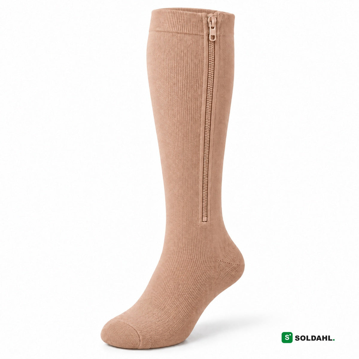 Lettdrag støttestrømpe beige