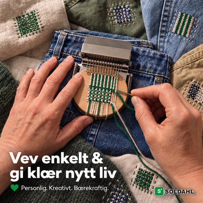 Reparerte favorittplagg i denim og lin med minivevrammen