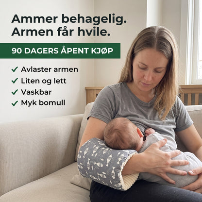 Mamma ammer med armputen over underarmen, 90 dagers åpent kjøp