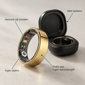 Soldahl Pulsring smart ring med sensorer på innsiden og ladeetui