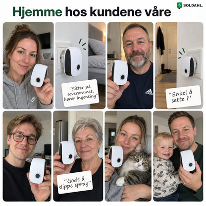 Kunder hjemme med Tystvakt på soverom, gang og stue