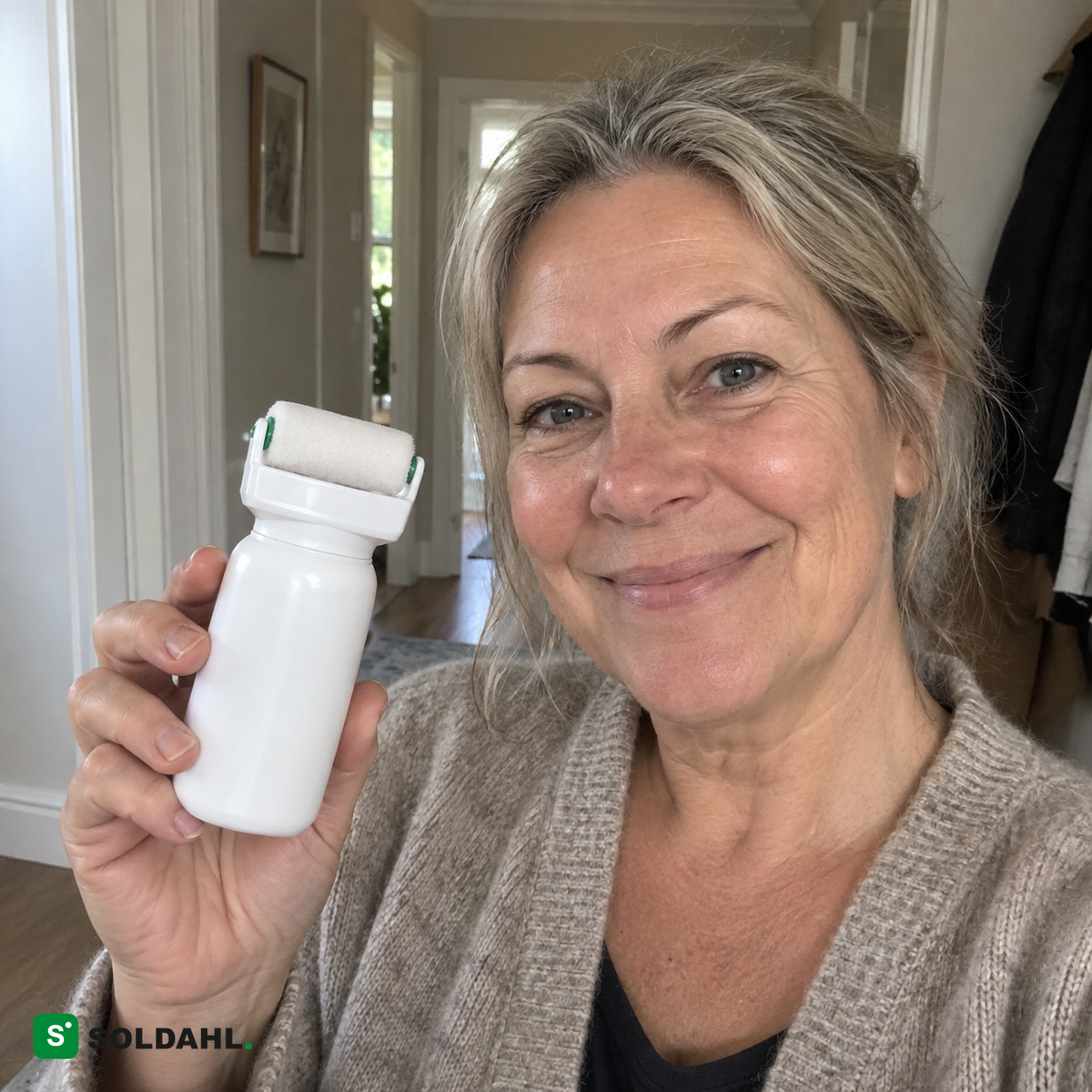 Kvinne i gangen med flikkerullen