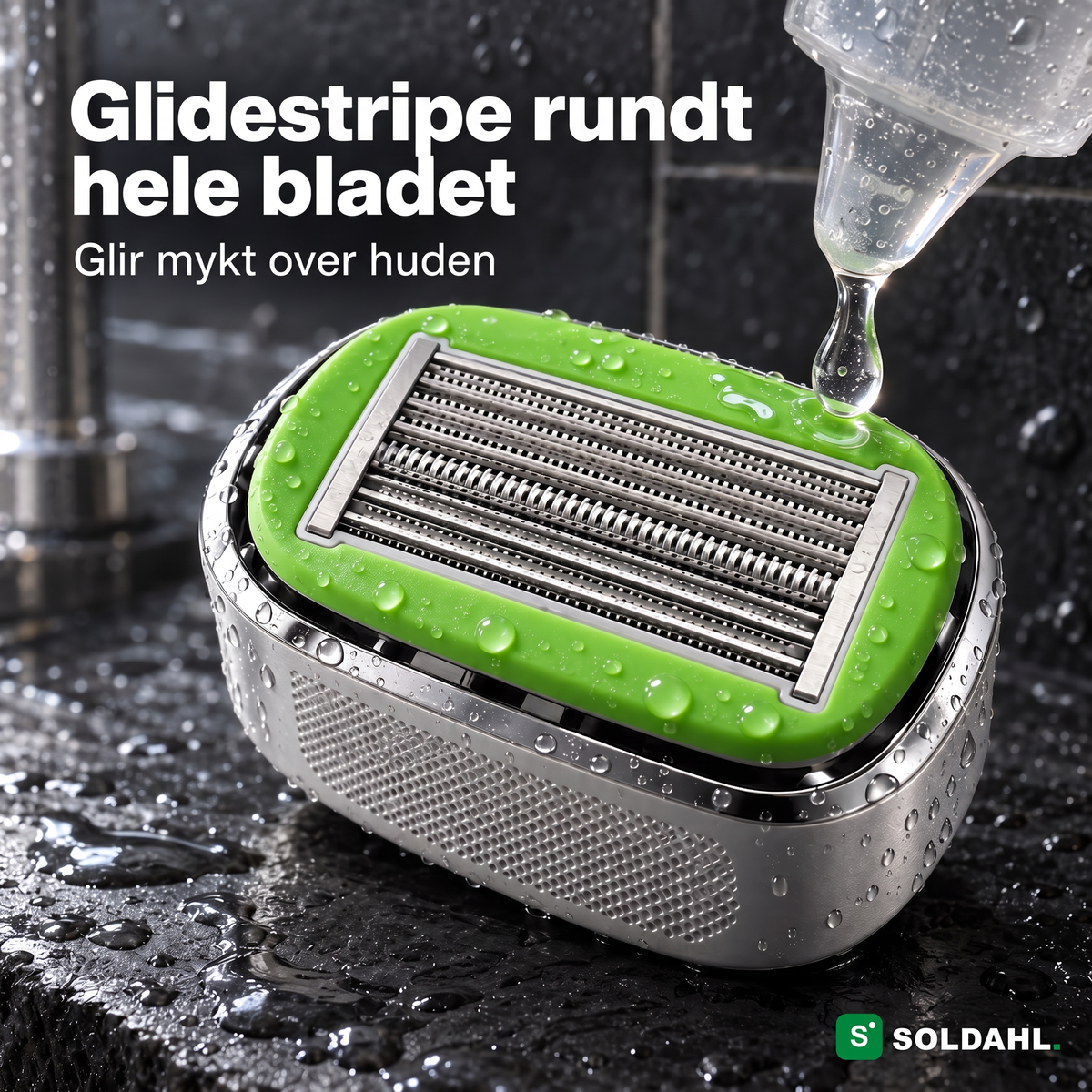 Glidestripe rundt hele bladet på Blankrak