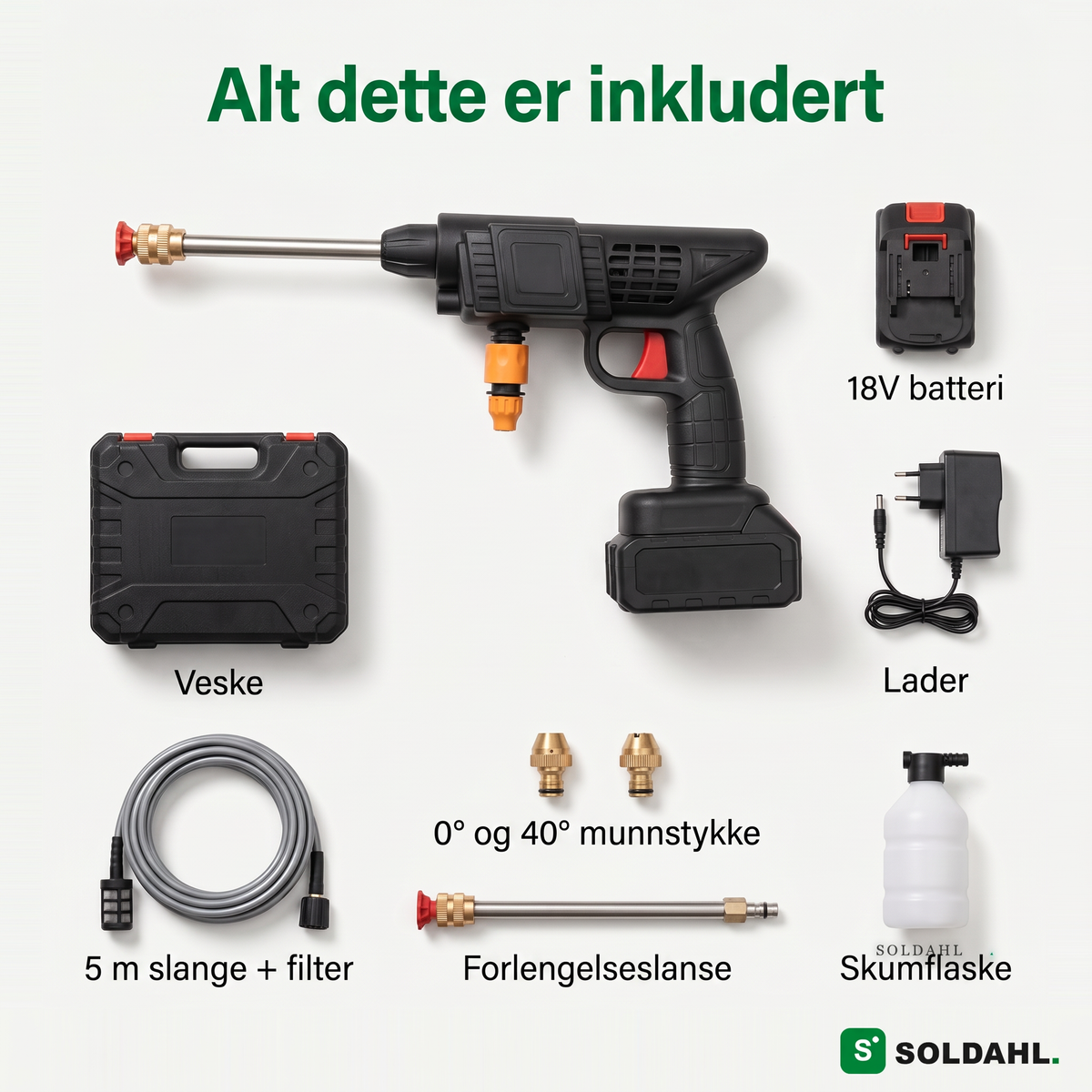 Hard oppbevaringsveske med tilbehør