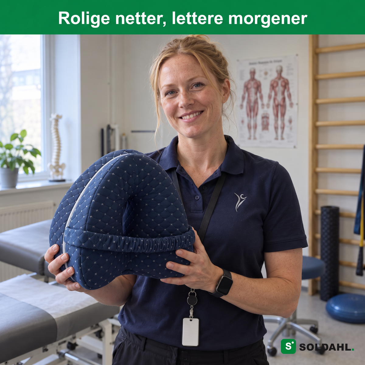 Fysioterapeut viser Soldahl Nattro, rolige netter, lettere morgener