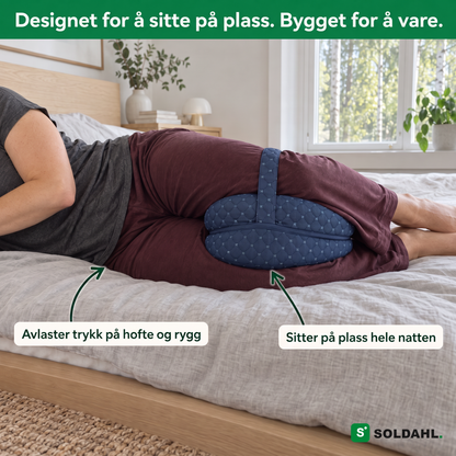 Designet for å sitte på plass: Soldahl Nattro avlaster hofte og rygg og blir sittende hele natten