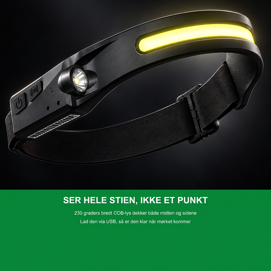 En vanlig hodelykt gir deg en prikk. Denne gir deg hele bildet.