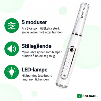 Tandro med fem moduser, stillegående vibrasjoner og LED-lampe