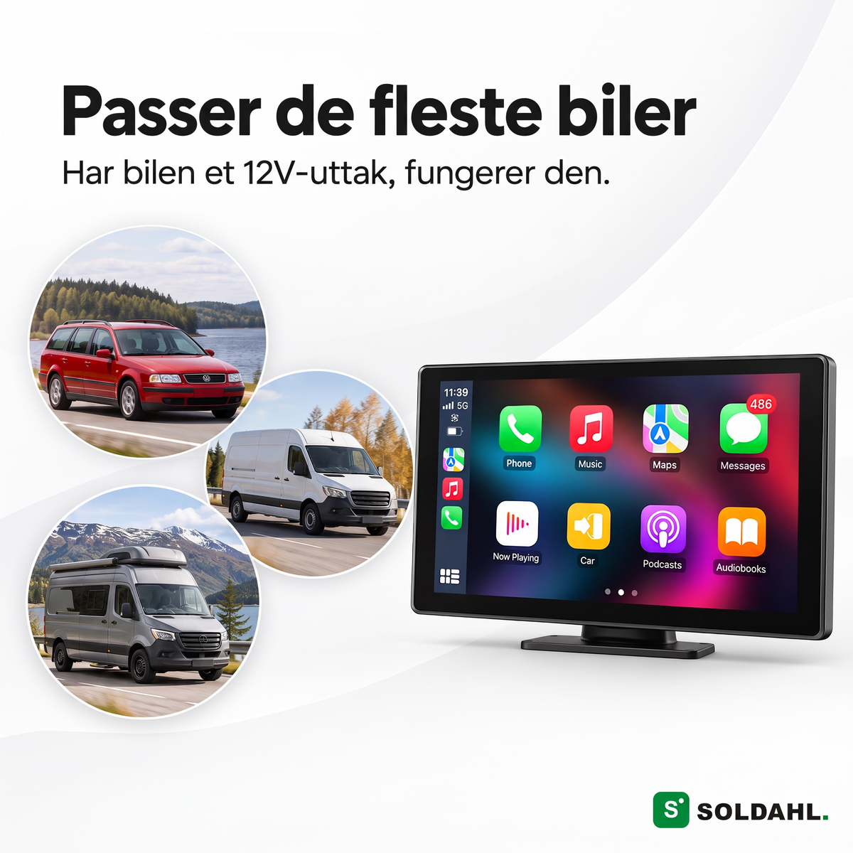Veiro passer i de fleste biler, varebiler og bobiler med 12V-uttak