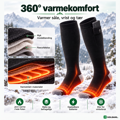 Varmetråd i mykt materiale under hele foten