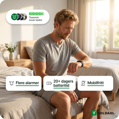 Flere alarmer, lang batteritid, mobilfritt