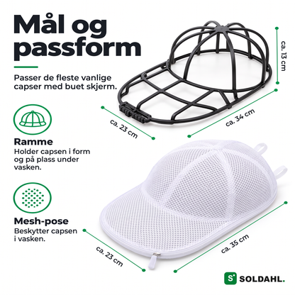Mål og passform: ramme ca. 34 x 23 x 13 cm og meshpose ca. 35 x 23 cm