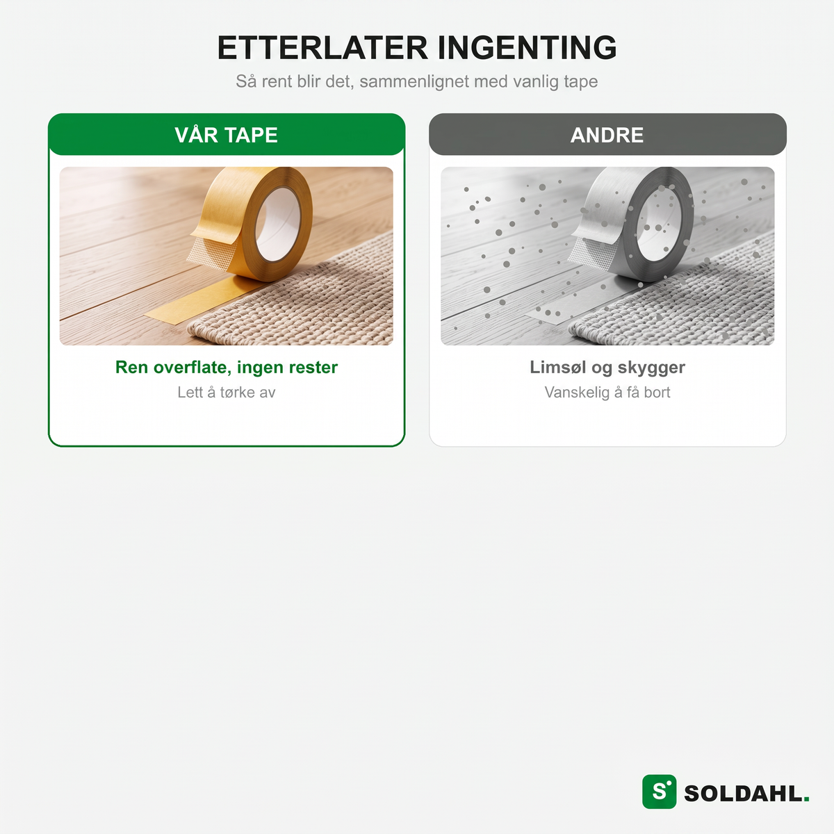 Etterlater ingenting, sammenligning