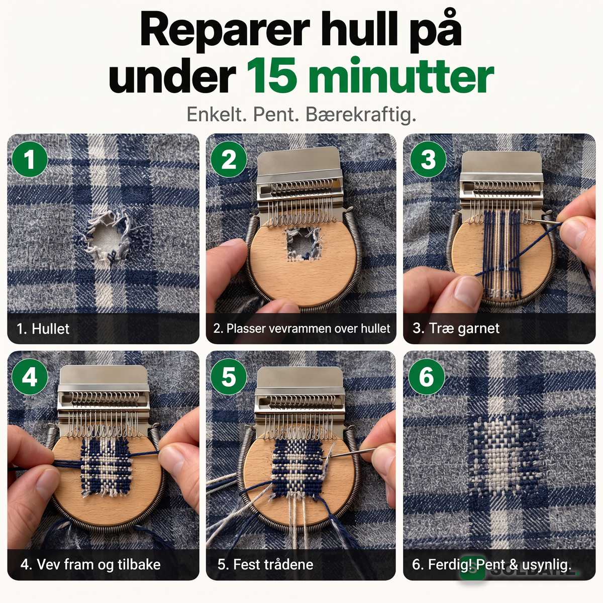 Seks steg for å reparere et hull på under 15 minutter