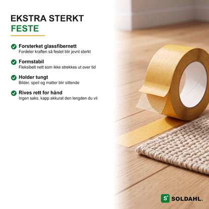 Ekstra sterkt feste med glassfibernett