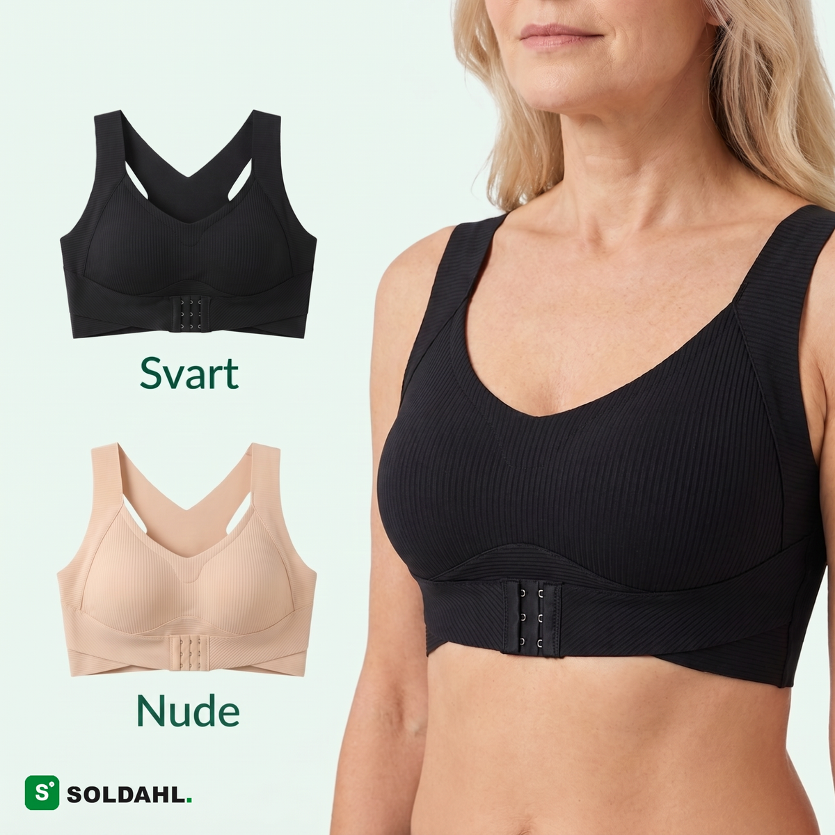 Comfora finnes i svart og nude