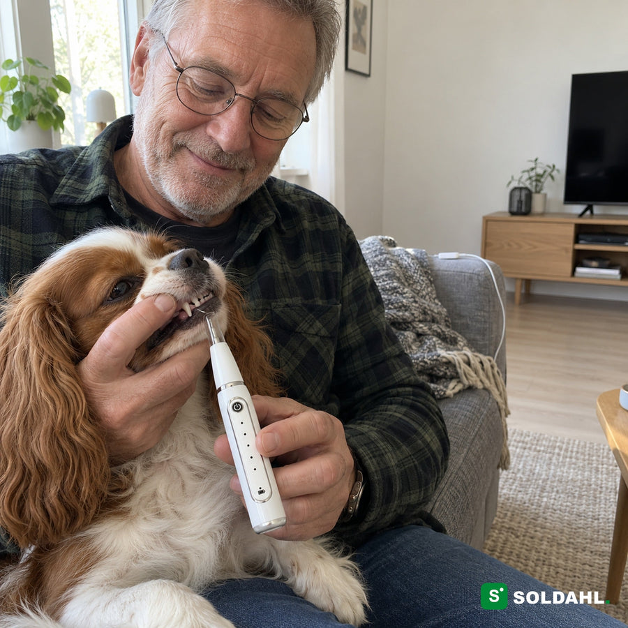 Hunden hater tannpuss. Tannsteinen blir værende. Du vet at du burde gjøre noe.