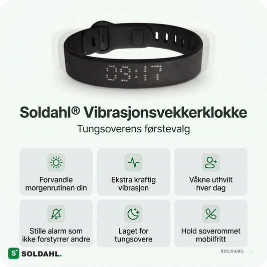 Soldahl vibrasjonsvekkerklokke for tungsovere