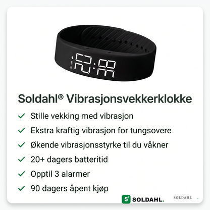 Funksjoner i Soldahl vibrasjonsvekkerklokke