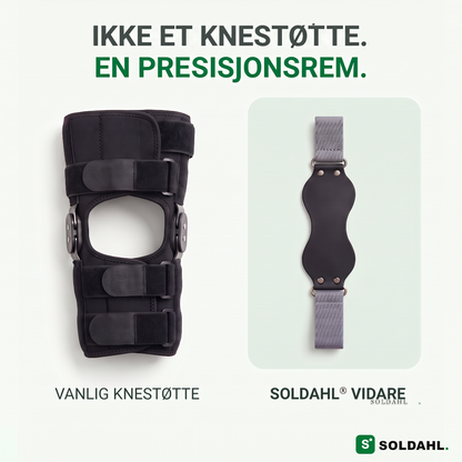 Vidare sammenlignet med en vanlig knestøtte